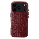 Selencia Croco Backcover met MagSafe voor de Apple iPhone 18 Pro / 17 Pro - Burgundy