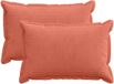 vidaXL - Taie d'oreiller - 2 pièces - BOIS - Rouge-Orange - 40 x 60 cm - velours côtelé