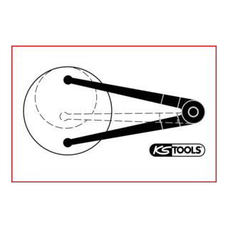 KS Tools KS Tools felsleutel Ø 14 - 100 mm met spie diameter 5.0 mm Aantal:1