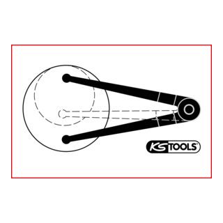 KS Tools Felsleutel Ø 14 - 100 mm met spie diameter 5.0 mm - 1 stuk
