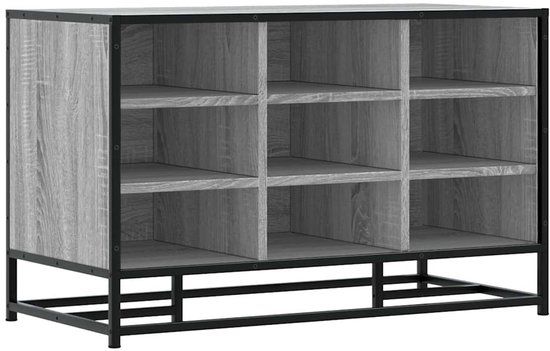 vidaXL Schoenenrek - Schoenenbank - 84x40x53,5 cm - Grijs Sonoma