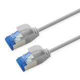 ROLINE Patchkabel Kat.6A (Class EA) S/FTP (PiMF) , LSOH, PoE, grijs, 1,5 m