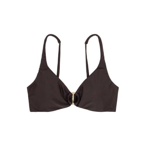 Sam Friday voorgevormde push-up bikinitop Swash donkerbruin