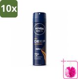 NIVEA MEN Déodorant spray Deep Espresso - 150 ml - 10 pièces