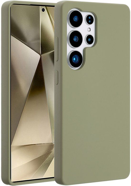 Accezz Liquid Silicone Backcover met MagSafe voor de Samsung Galaxy S25 Ultra - Cooper Green