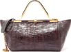 ZANCHETTI 7475AD sac à main Femme AMLETO, sac en cuir d'anguille marron