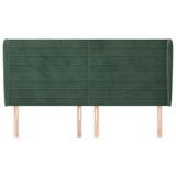 VidaXL Hoofdeind & Voeteind Donkergroen Polyester, Hout 1830 mm x 230 mm x 118 cm - 128 cm