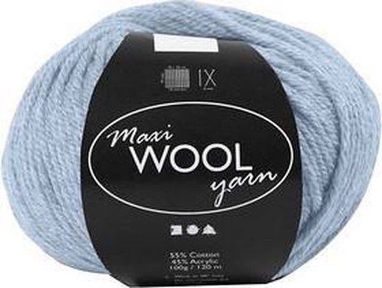 Creativ Company Maxi Wolgaren - Zacht Blauw - 100 gr