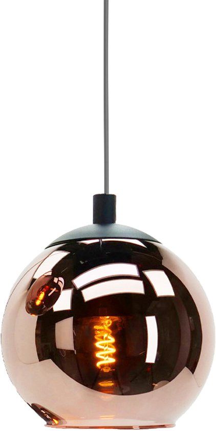 Eglo Centara Hanglamp - E27 - Ø 20 cm - Koperglas