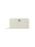 PINKO Portemonnee 'RYDER ZIP AROUND VITELLO SETA 100250 A0F1' crème