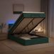 Prolenta Maison Exclusive - Lit Ottoman avec matelas et éclairage LED vert foncé, 120 x 190 cm, revêtement en velours