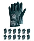 RS DUPLO 27 Beschermende handschoenen, chemicaliën van pvc, maat 10, 12 paar, groen