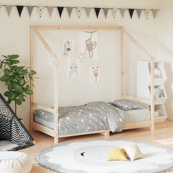 vidaXL Kinderbedframe - 80x160 cm - Massief Grenenhout