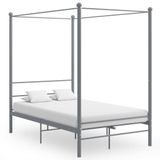 VidaXL Hemelbedframe Metaal Grijs 120x200 cm
