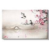 Homemania Wandfoto, motief: vogels, voor woonkamer, slaapkamer, meerkleurig, 45 x 3 x 70 cm, HM20KNV45 x 70 – 292, polyester, hout