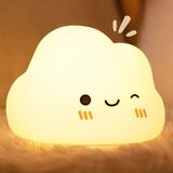 Diboniur Nachtlampje voor kinderen, wolk, nachtlampje voor baby's | Nachtlampje voor kinderen, zachte siliconen, tikkende bediening, 30 minuten timer voor borstvoeding en kinderkamer