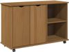 vidaXL Rollende kast Honingbruin 100 x 39 x 65,5 cm Massief vurenhout