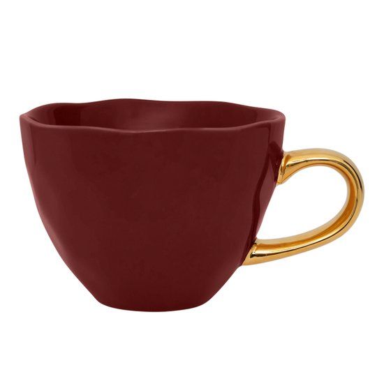 Urban Nature Culture Good Morning kopje Cappuccino/Tea - Spiced Apple - Aardewerk - Rood - Ø 11x8cm