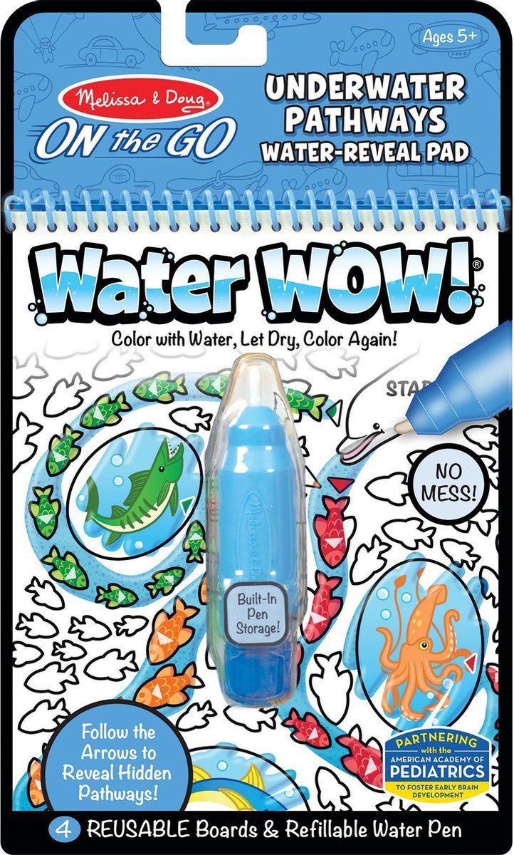 MELISSA & DOUG Water Wow Onderwater paden - blauw