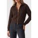 GUESS Adenora Zipped Cardi Chocolate Brownie Mu Taille: XL