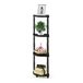 Furinno Hoekplank met 4 niveaus, hout, espresso, 29,46 x 29,46 x 110,49 cm