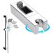 Icecat Support Coulissant Pour Pommeau De Douche Rectangulaire Réglable Pour Barre Coulissante De Salle De Bain - Support Mural Fixe