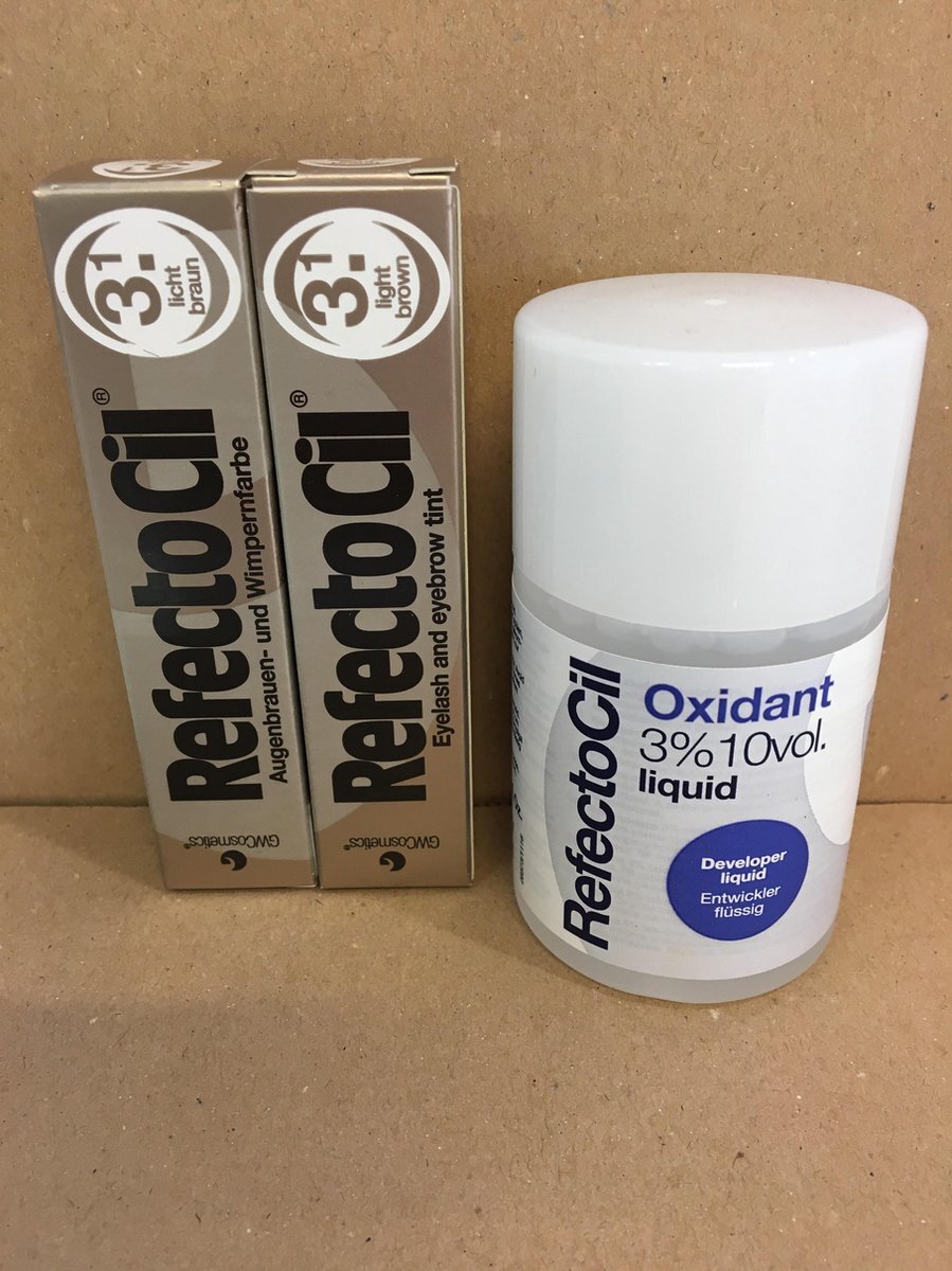 Refectocil 2 stuks 3.1 Lichtbruin + 100ml Oxidant