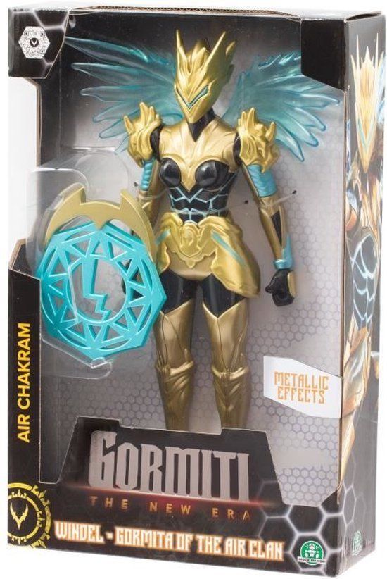GORMITI - Gormiti met Air Model wapen - 27 cm - Actiefiguur - vanaf 4 jaar - Geel en blauw