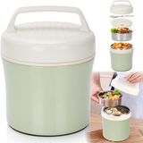 Unyqoos® Roestvrijstalen thermische lunchbox met deksel en lepel voor warme maaltijden