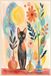 Cute Watercolor Cat Grid Notebook