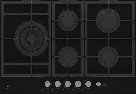 Beko HILL 75235 S - Gaskookplaat - 75 cm - Zwart