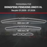 HEYNER® Essuie-glace pour DONGFENG FENGXING JINGYI XL 01.2009 - 10.2026, Essuie-glace plat hybride, Aérodynamique & Flexible, Revêtement nanographique