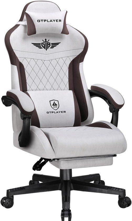 GTPLAYER Gamingstoel Technische Stof Bruin