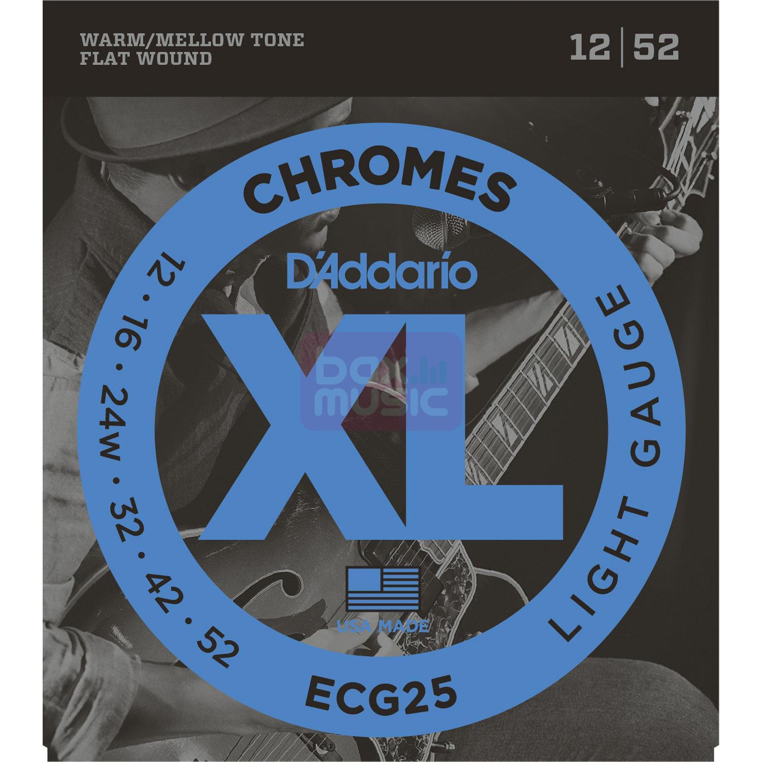 D'ADDARIO Daddario ECG25 flatwound snarenset voor elektrische gitaar