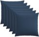 vidaXL Kussensloop HEERLEN Blauw Katoensatijn 80 x 80 cm 6 stuks