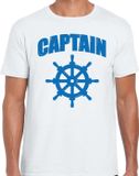 Bellatio Decorations Captain T-shirt wit voor heren