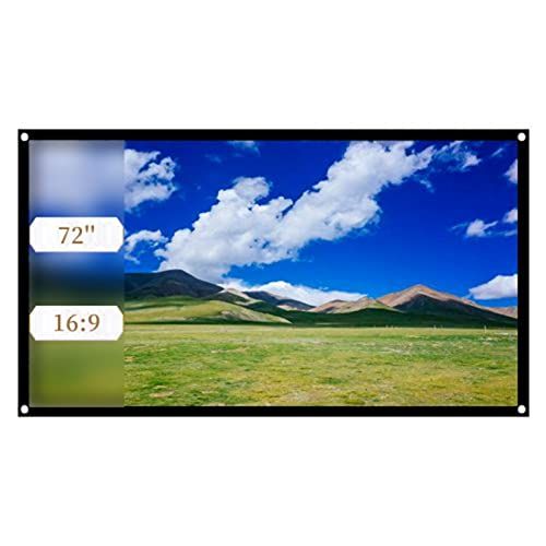 ASHATA Beamer canvas - 72 inch - Rolgordijn - Projectiescherm - Opvouwbaar - 16:9