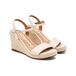 GIOSEPPO Zhepe damessandalen, espadrillekooi, dames, Ivoor Wit
