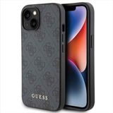 Guess 4G Back Case - Geschikt voor Apple iPhone 15 (6.1") - Grijs