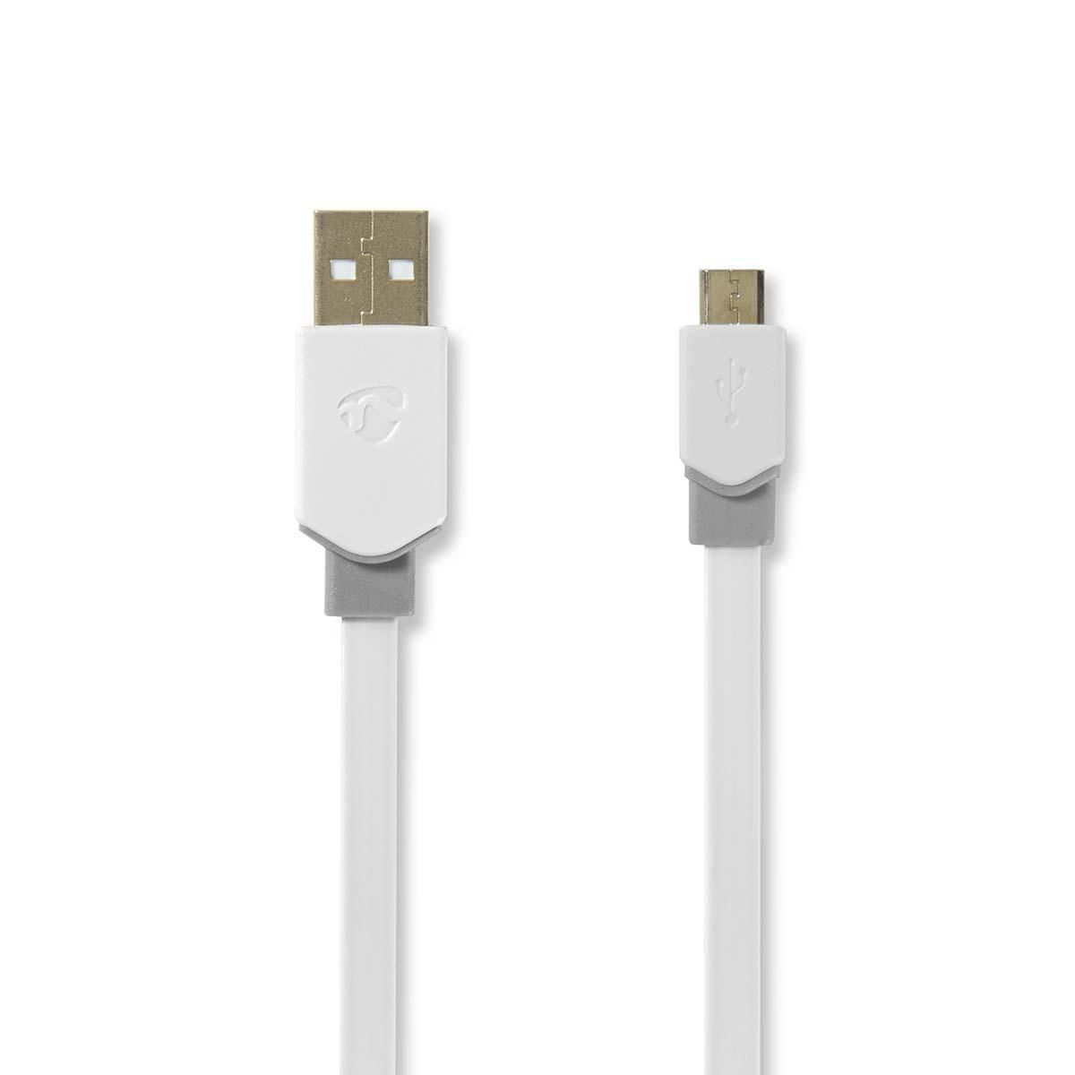 Nedis CCBW60500WT10 USB-kabel - 1 m - Wit