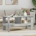 vidaXL Salontafel Beton Grijs 90 x 50 x 45 cm Bewerkt Hout