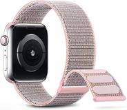 By Qubix Qubix - Nylon Sport Loop Bandje - Zand Roze - Geschikt voor Apple Watch 38mm/40mm/41mm/42mm