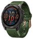 Wigento Garmin Fenix 8 AMOLED 43mm: Topontwerp, ademend 20mm siliconen band, donkergroen