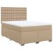 vidaXL Boxspringbed met matras, cappuccino-bruin, 160x200 cm, kunstleer