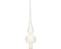 Decoris Glazen Piek - Glans - 26 cm - Winter Wit