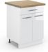 Vicco Fame-Line Keukenonderkast – 60 cm met lade, WB Eik Wit Hoogglans