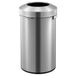 EKO EK9055-60L Urban Commercial Open Top Trash Can, roestvrij staal, 60 L