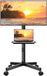 PromoHome® Mobiele TV-standaard op wielen – in hoogte verstelbaar, 78-150 cm, geschikt voor televisies tot 152 cm, zwart