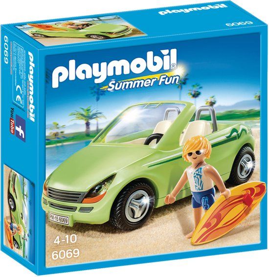 PLAYMOBIL Cabrio met surfer / Surfeur et voiture décapotable