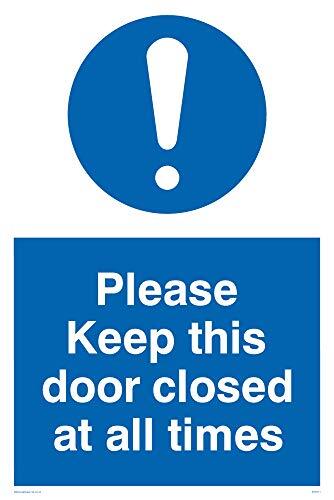 Viking Signs Viking Signs MV5511-A6P-V "Please Keep Deur Closed At All Times" Sign, Vinyl, 150 mm H x 100 mm W